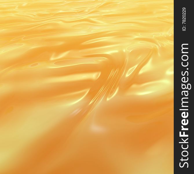 Abstract golden wave - digital artwork. Abstract golden wave - digital artwork