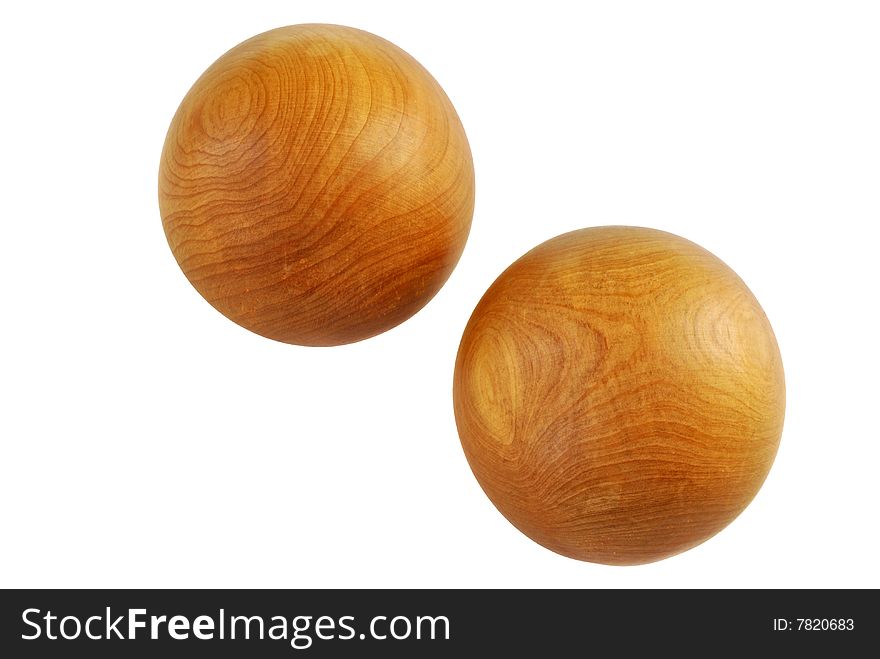 Zen Oriental balls executed from a wood