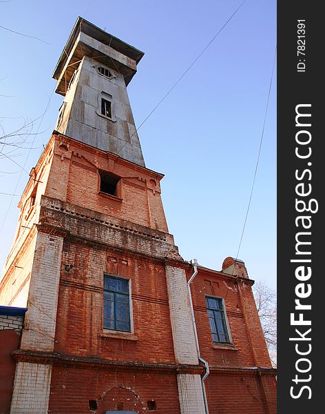 Old fire tower and Russia