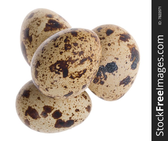 Four Quail Eggs In Pyramid