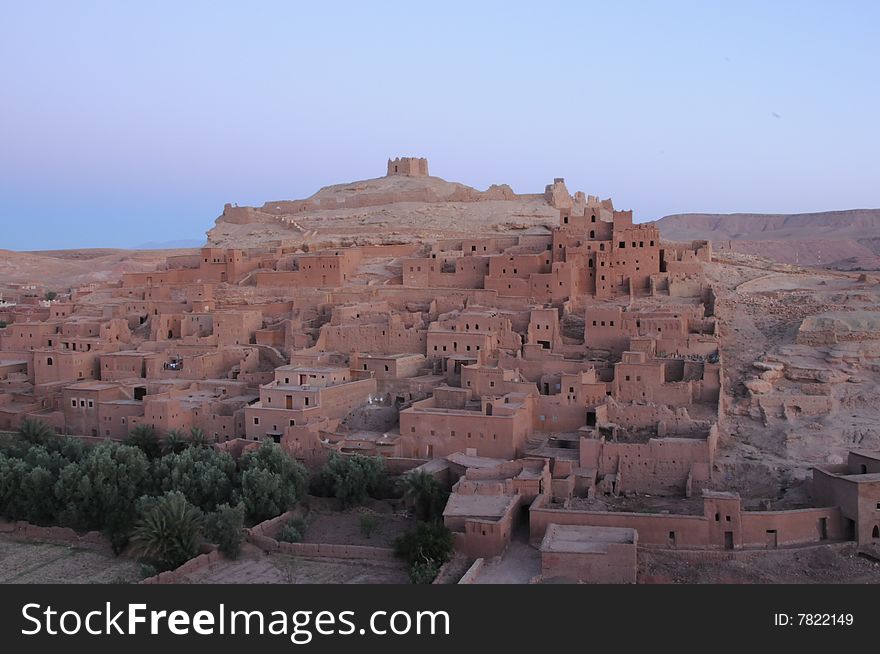 Ait BenHaddou photographed at dawn. Ait BenHaddou photographed at dawn