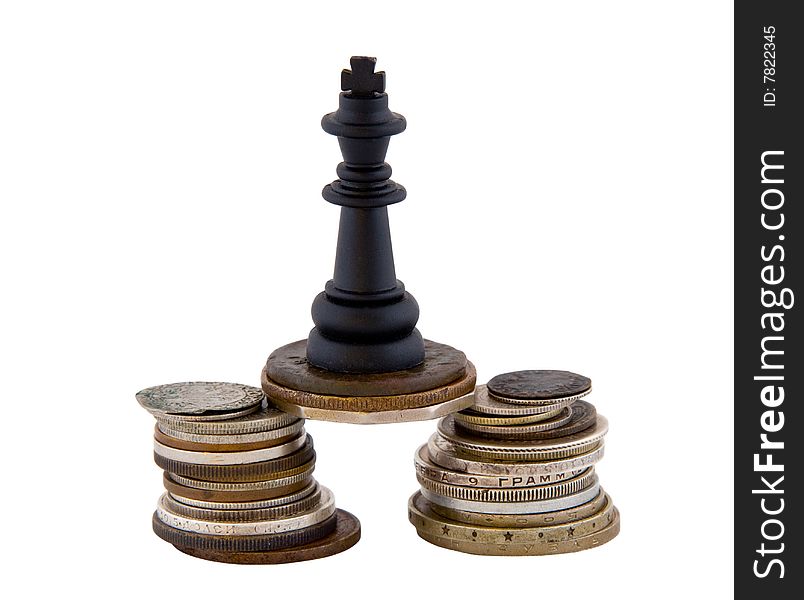 Chess King On Old Coins