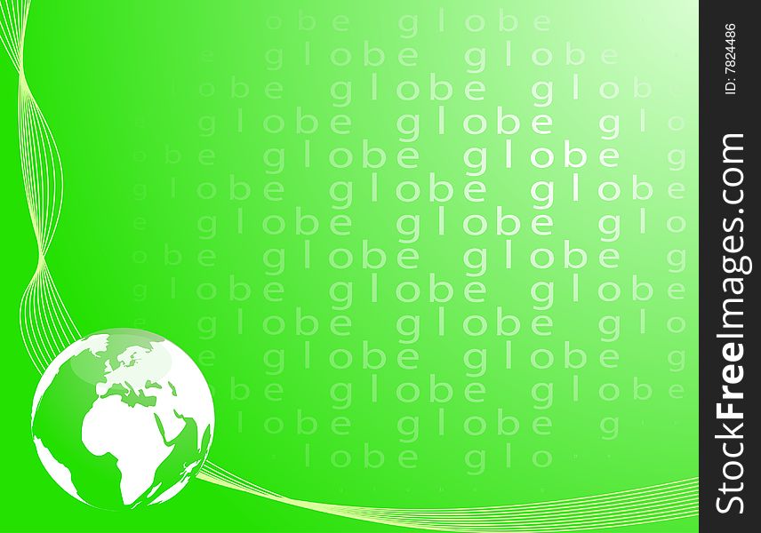 Background with a globe and repetitive words globe. Background with a globe and repetitive words globe