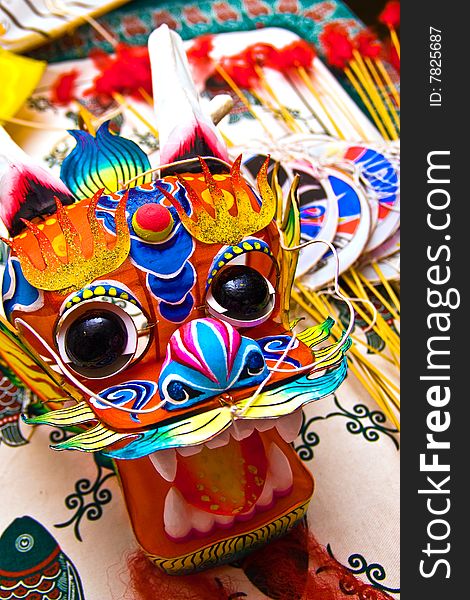 Beautiful Chinese Dragon Kite closeup