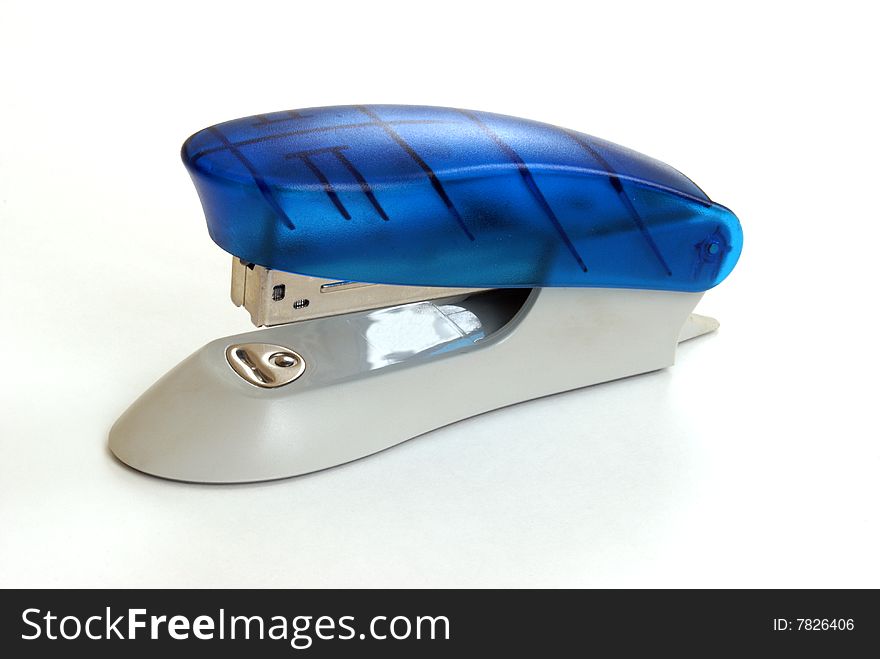 An isolated stylish stapler over white background.