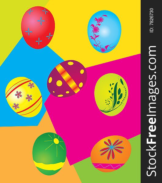 A set of Easter eggs. Vector illustration