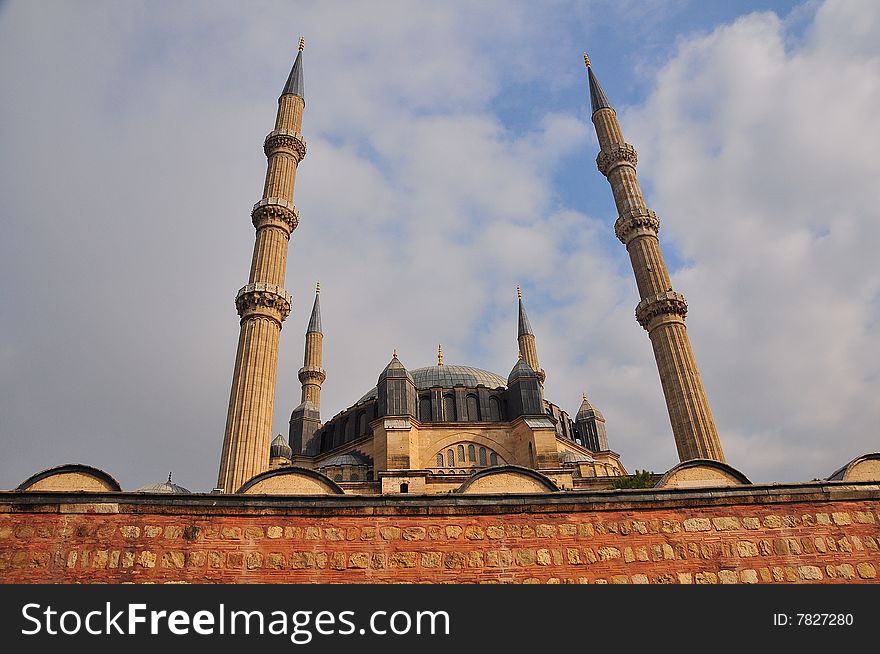 The mosque with minarets in the sky, build in XVI century