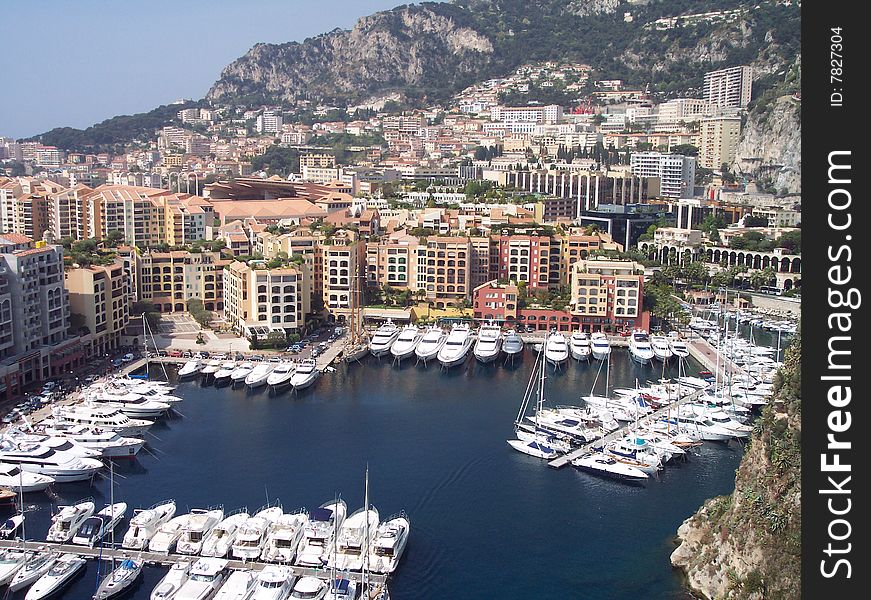 This is beautiful Monaco harbour, in the south of France.