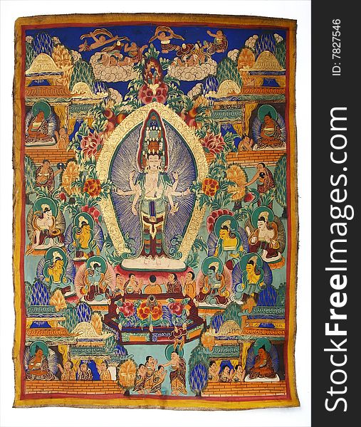 The tangka art is very populate in tibet