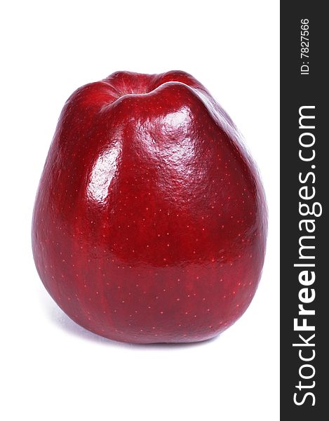 Tasty red apple on isolated background. Tasty red apple on isolated background