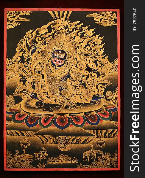 The tangka art is very populate in tibet