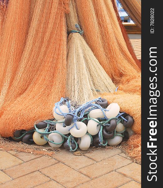 Fishing nets at the port