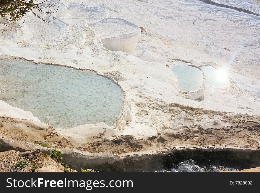 Calcium rocks in turkey, city Pamukkale