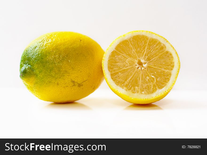 The whole lemon and half