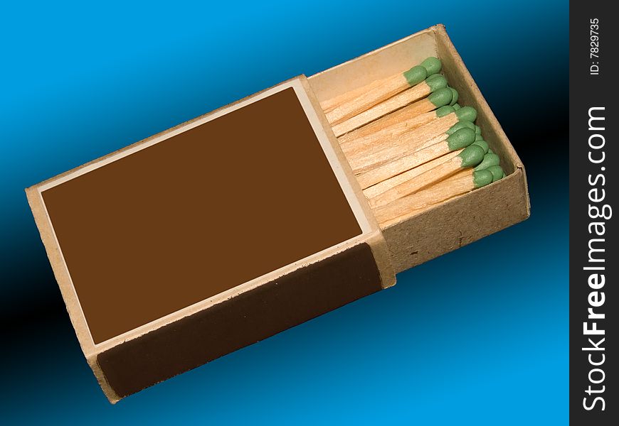 Matches wooden in a box. Matches wooden in a box