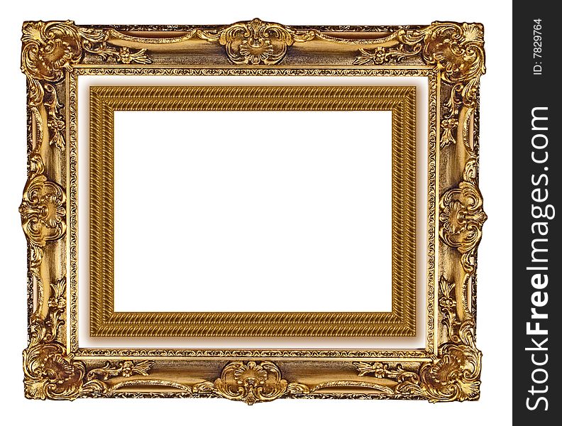 A picture frame on a white