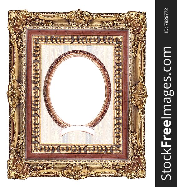 A picture frame on a white