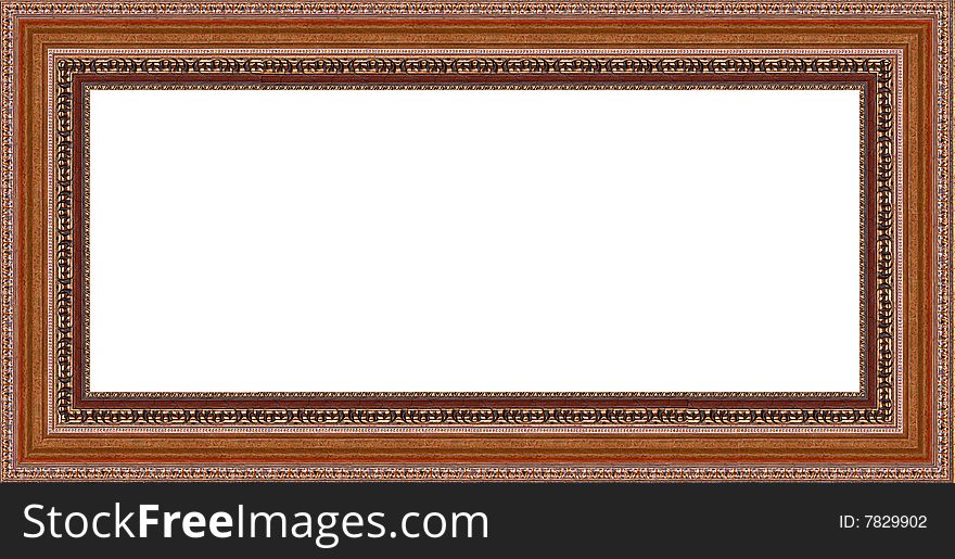 A picture frame on a white