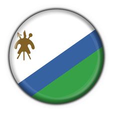 Lesotho Button Flag Round Shape Royalty Free Stock Photos