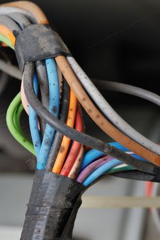 Moldy Electric Cables. Royalty Free Stock Photography