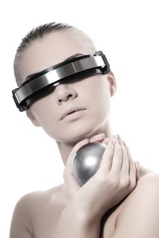 Beautiful Cyber Woman Stock Images