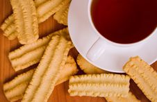 Cup Of Black Tea And Cookies Royalty Free Stock Photos Cup Of Black Tea And Cookies Royalty Free Stock Photos