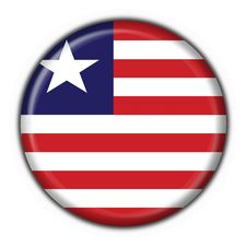 Liberia Button Flag Round Shape Royalty Free Stock Photos