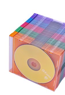 Stack Of Cd In The Jewel Case Stock Photos