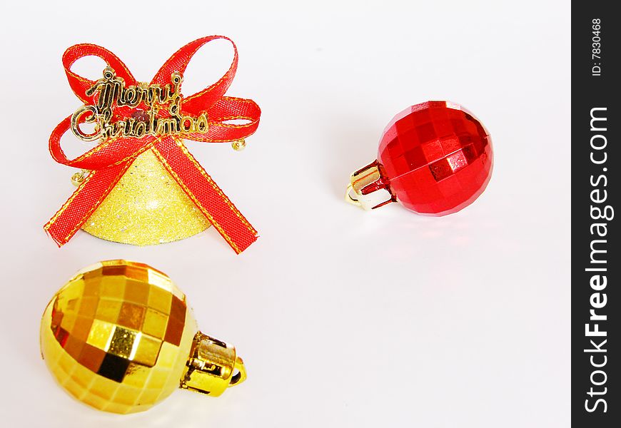 Many xmas toys isolated on white