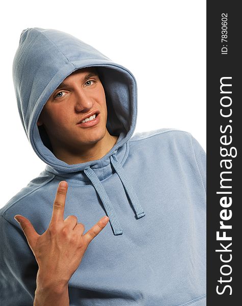 Picture of a Young man in a hood