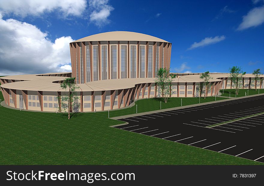 3d rendering of a coliseum