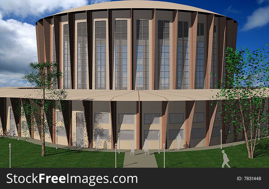 3d rendering of a coliseum