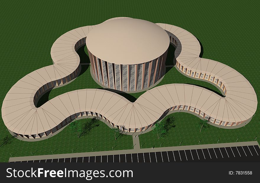 3d rendering of a coliseum