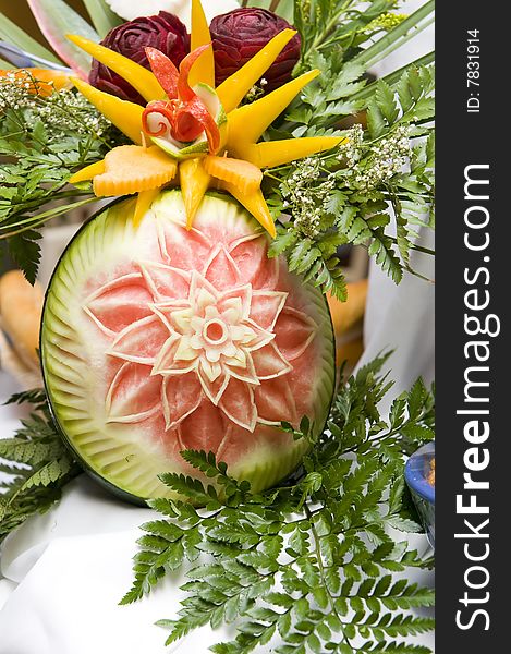 Decorated water melon