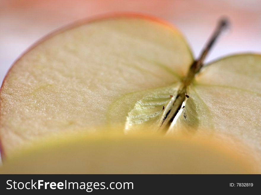 Pieces of red apple background