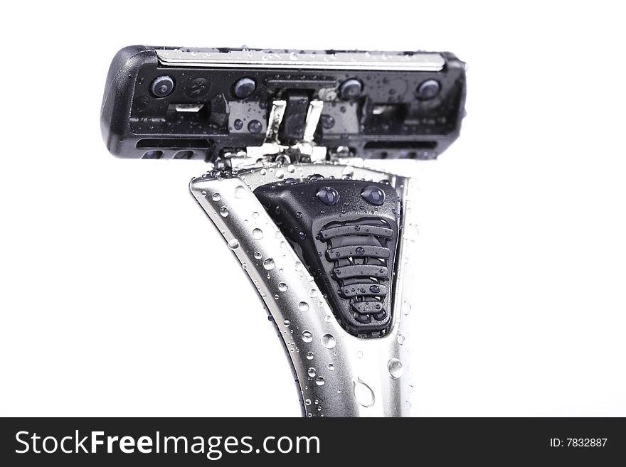 Shaver closeup isolated on white background. Shaver closeup isolated on white background