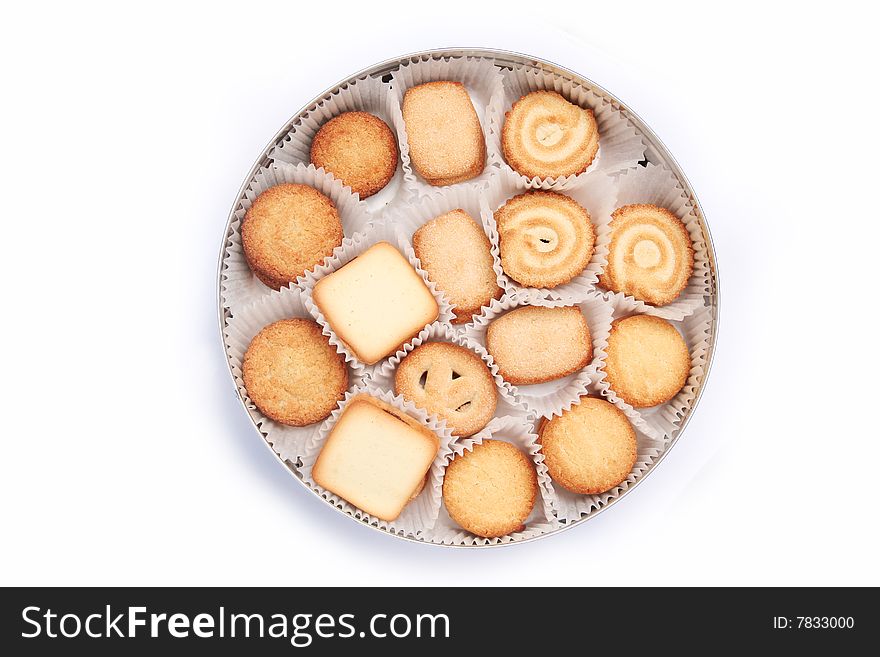 A box of  cookie with white background