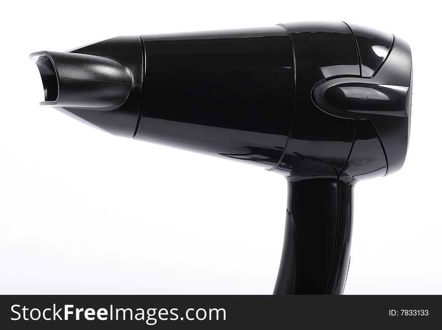 Hair drier closeup isolated on white. Hair drier closeup isolated on white