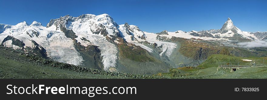 Alpine panorama from Gornergrat (Sui). Alpine panorama from Gornergrat (Sui)