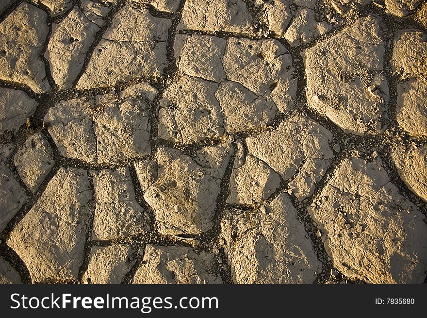 This is a picture of natural patterns in the cracked and dry earth of Death Valley National Park. This is a picture of natural patterns in the cracked and dry earth of Death Valley National Park.