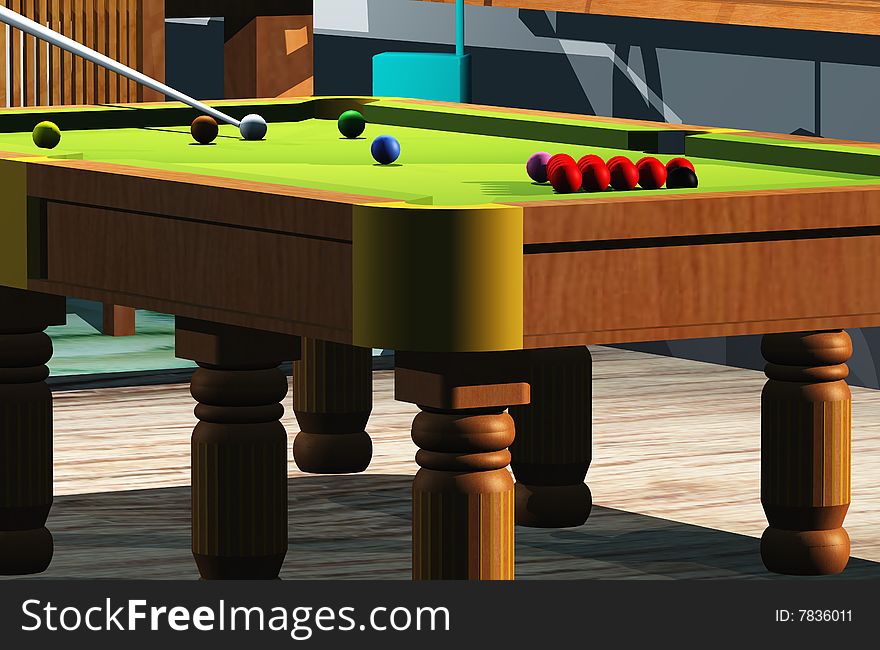 Illustration of the Snooker room