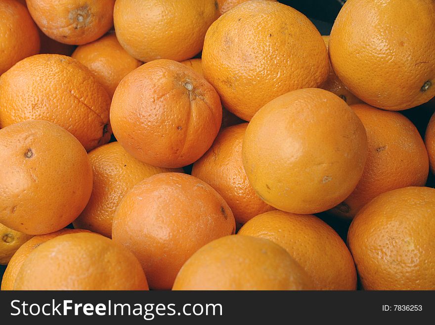 Genuine organic oranges from a farmer's market