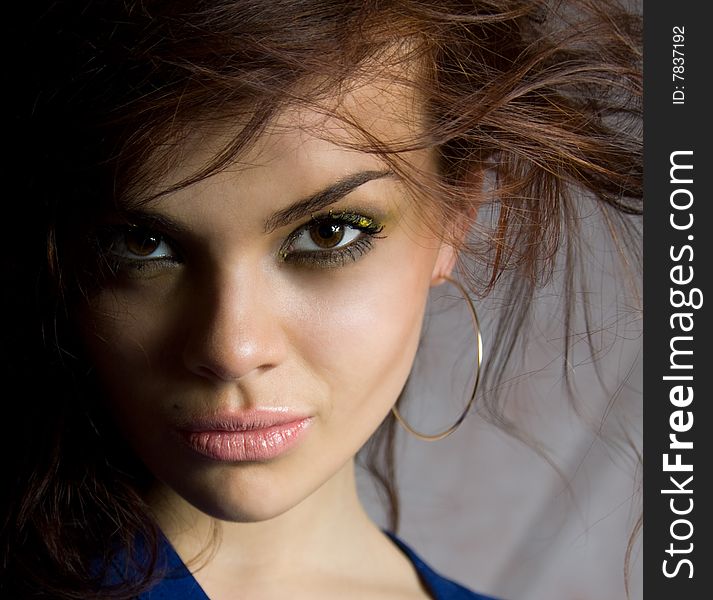 Close-up portrait of a gorgeous young girl. Close-up portrait of a gorgeous young girl