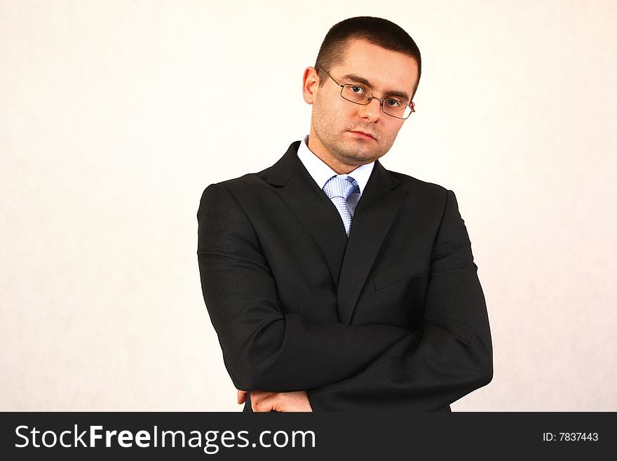 Young businessman on isolated background. Young businessman on isolated background