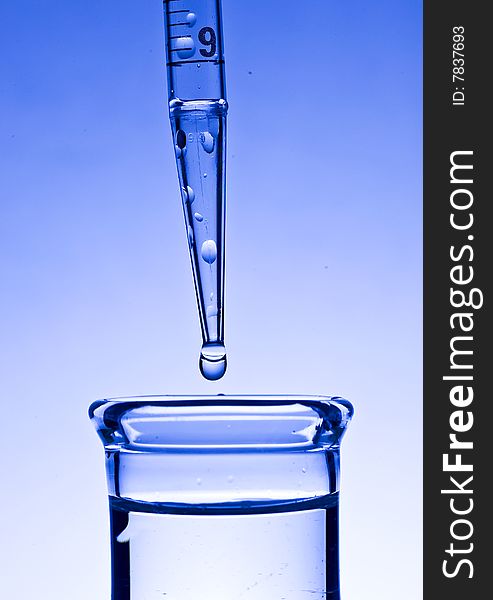 Chemical Test Tube . Chemical experiment with Laboratory glass.