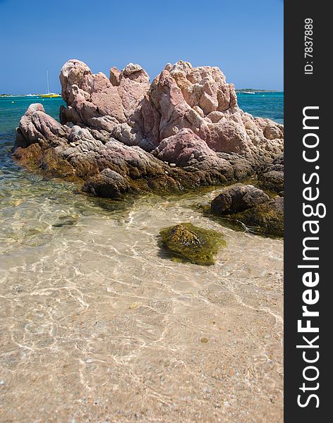 Rocks in the mediterranean sea in Sardinia, Italy. Rocks in the mediterranean sea in Sardinia, Italy