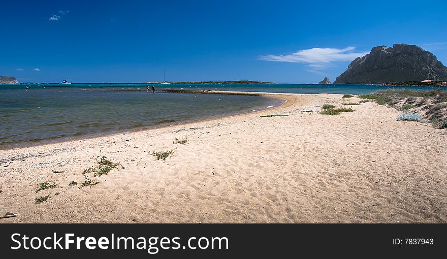 Panoramic view of a sardinian shore in Italy