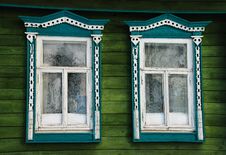 House Window In Russian Village Stock Photography House Window In Russian Village Stock Photography