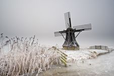 Windmill Landscape Stock Photo
