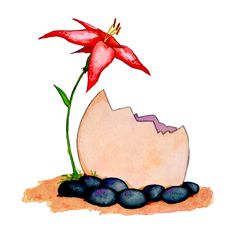 Flower And Egg Royalty Free Stock Image Flower And Egg Royalty Free Stock Image